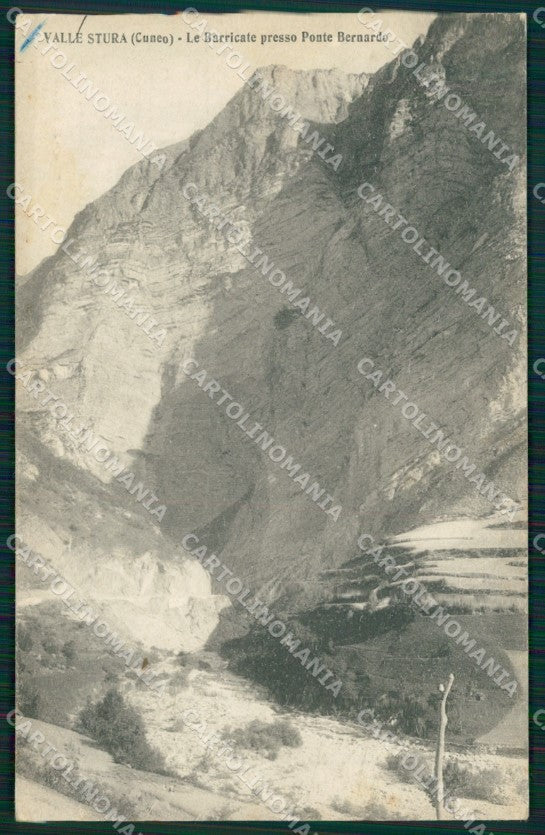 Cuneo Pietraporzio Barricate Valle Stura cartolina MT6589 – fronte