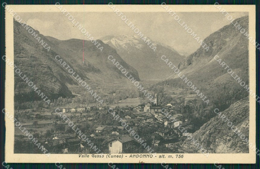 Cuneo Valdieri Andonno Valle Gesso cartolina MT6599 – fronte