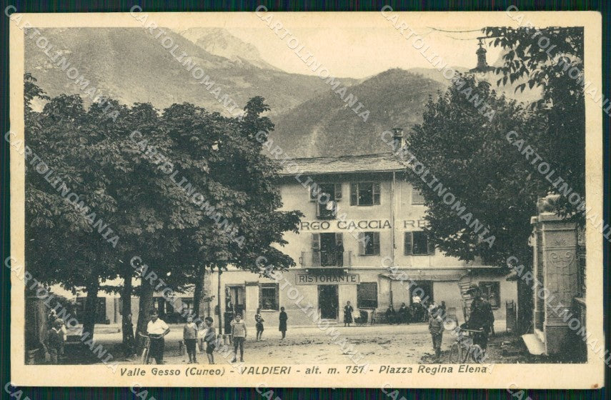 Cuneo Valdieri Piazza Regina Elena cartolina MT6611 – fronte
