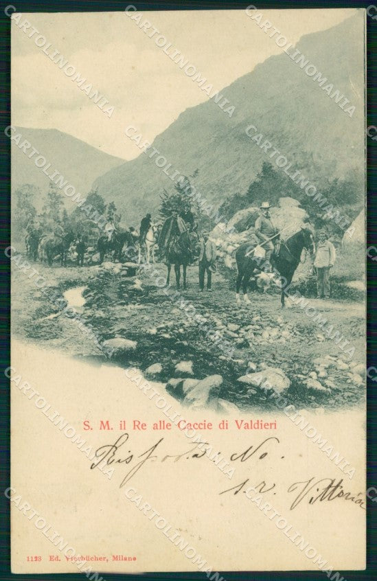 Cuneo Valdieri Savoia Caccia cartolina MT6617 – fronte