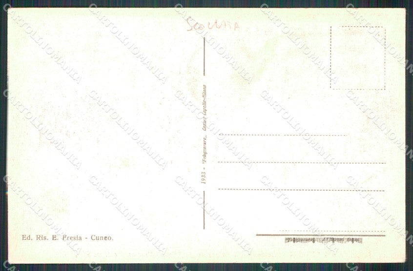 Cuneo Valdieri Sant'Anna SCOLLATA cartolina MT6626 – retro