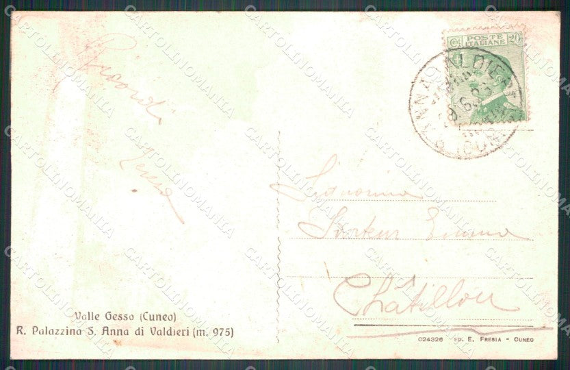 Cuneo Valdieri Sant'Anna cartolina MT6627 – retro