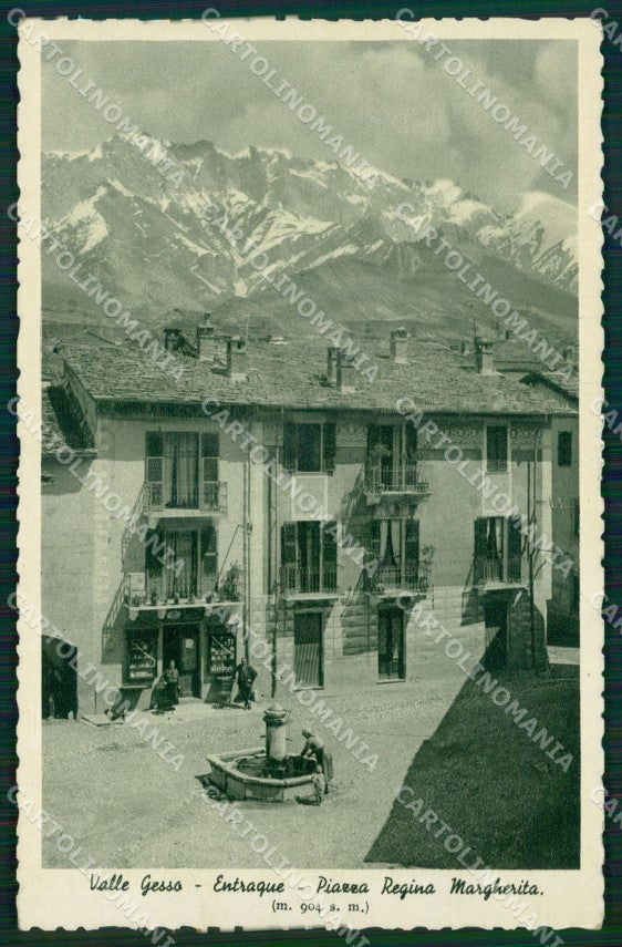 Cuneo Entracque Piazza Regina Margherita cartolina MT6637 – fronte