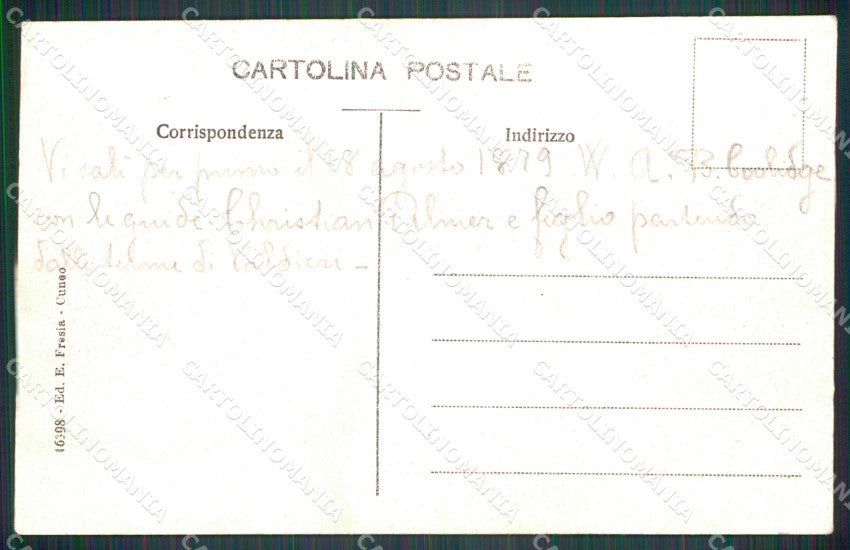 Cuneo Valdieri Valle Gesso Monte Argentera cartolina MT6646 – retro