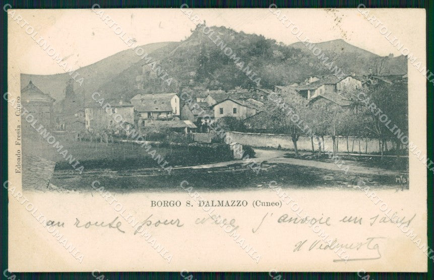 Cuneo Borgo San Dalmazzo Panorama cartolina MT6658 – fronte