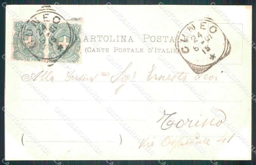 Cuneo Borgo San Dalmazzo Panorama cartolina MT6658 – retro