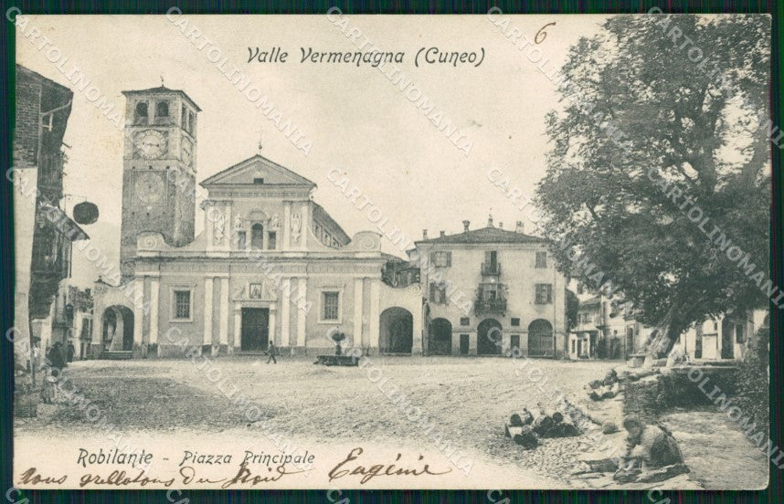 Cuneo Robilante Piazza Principale cartolina MT6684 – fronte