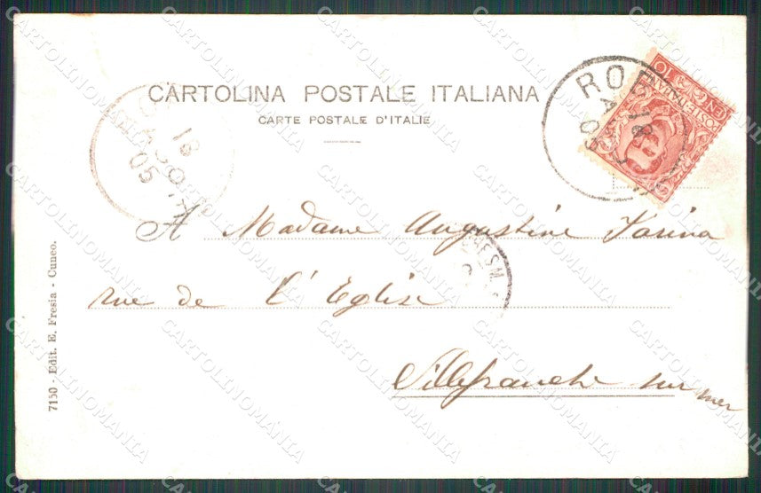 Cuneo Robilante Piazza Principale cartolina MT6684 – retro