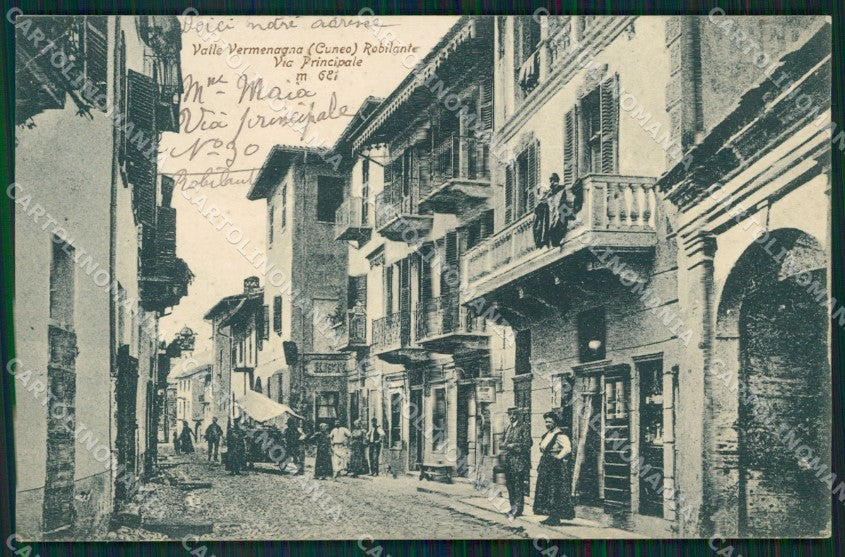 Cuneo Robilante Via Principale PIEGHINA cartolina MT6689 – fronte