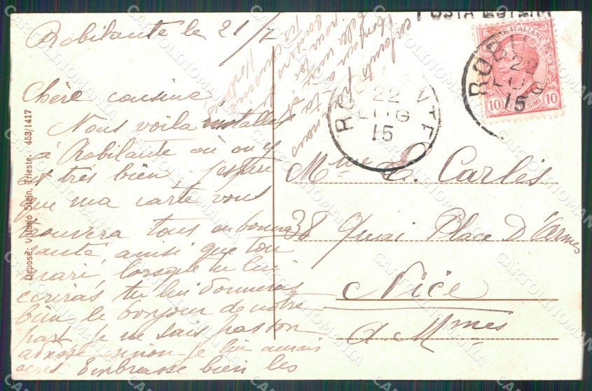 Cuneo Robilante Via Principale PIEGHINA cartolina MT6689 – retro