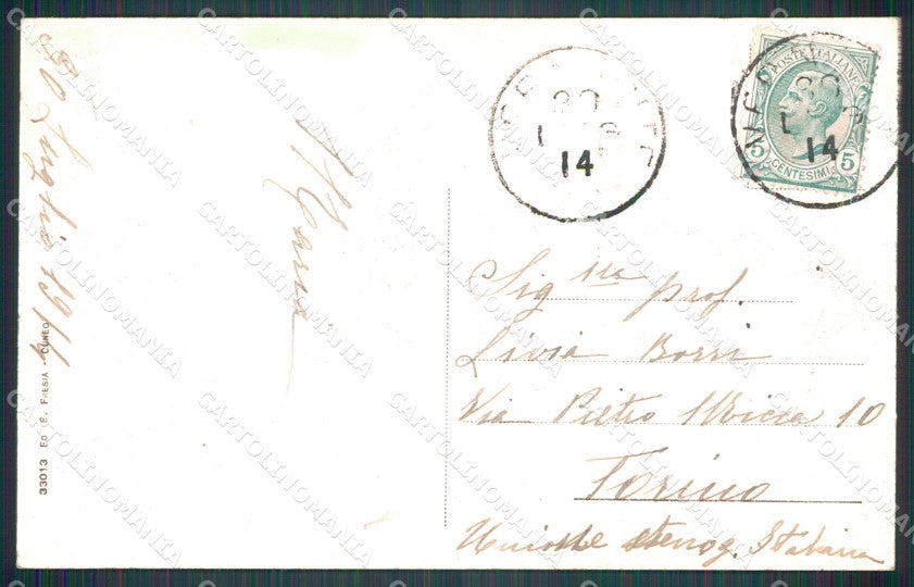 Cuneo Vernante Rovine Castello cartolina MT6697 – retro