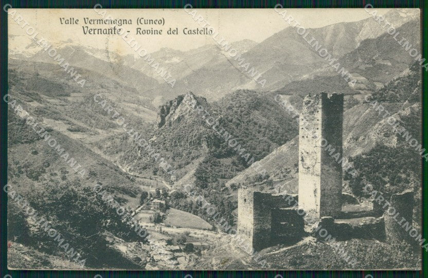 Cuneo Vernante Rovine Castello cartolina MT6698 – fronte