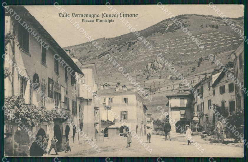Cuneo Limone Piemonte Piazza Municipio cartolina MT6727 – fronte