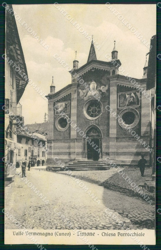 Cuneo Limone Piemonte Chiesa Parrocchiale cartolina MT6728 – fronte