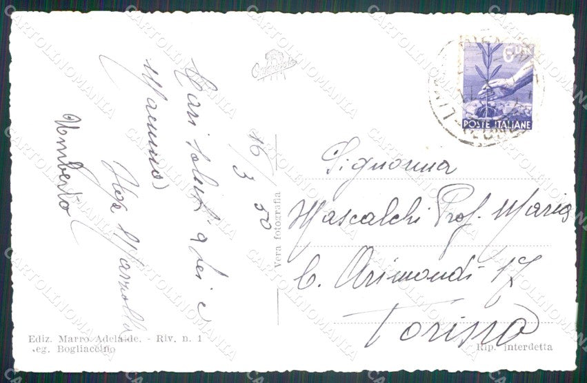 Cuneo Limone Piemonte Sci Foto cartolina MT6730 – retro