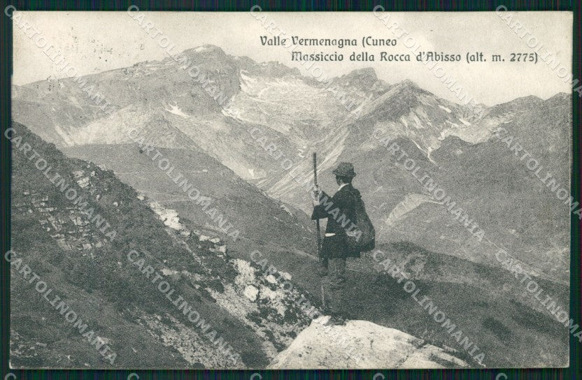 Cuneo Limone Piemonte Massiccio Rocca Abisso ANGOLO SCOLLATO cartolina MT6749 – fronte