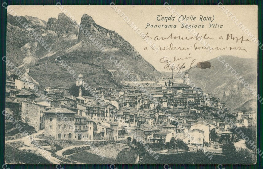 Cuneo Tenda Valle Roia Panorama Sezione Villa cartolina MT6772 – fronte