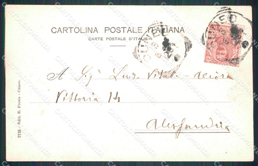 Cuneo Tenda Valle Roia Panorama Sezione Villa cartolina MT6772 – retro