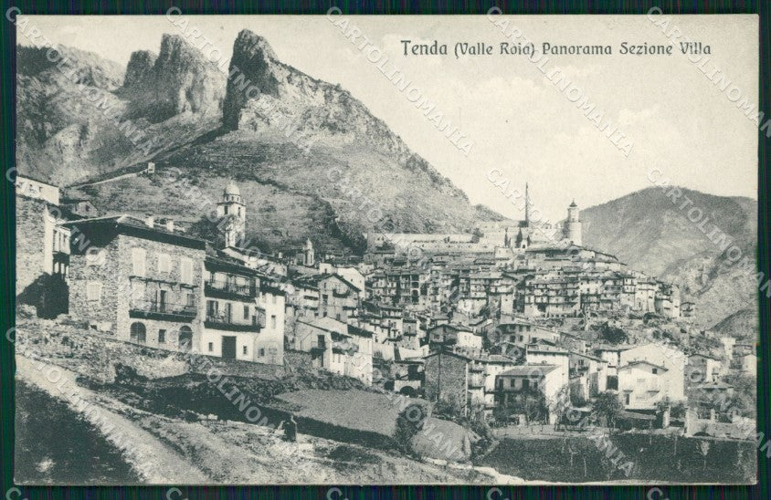Cuneo Tenda Valle Roia Panorama Sezione Villa cartolina MT6794 – fronte