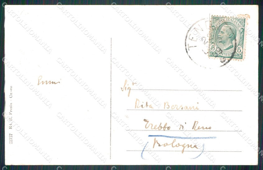 Cuneo Tenda Valle Roia Panorama Sezione Villa PIEGA cartolina MT6797 – retro
