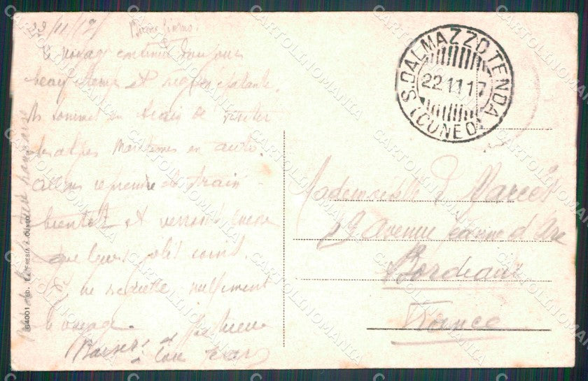 Cuneo Tenda Valle Roia San Dalmazzo cartolina MT6819 – retro