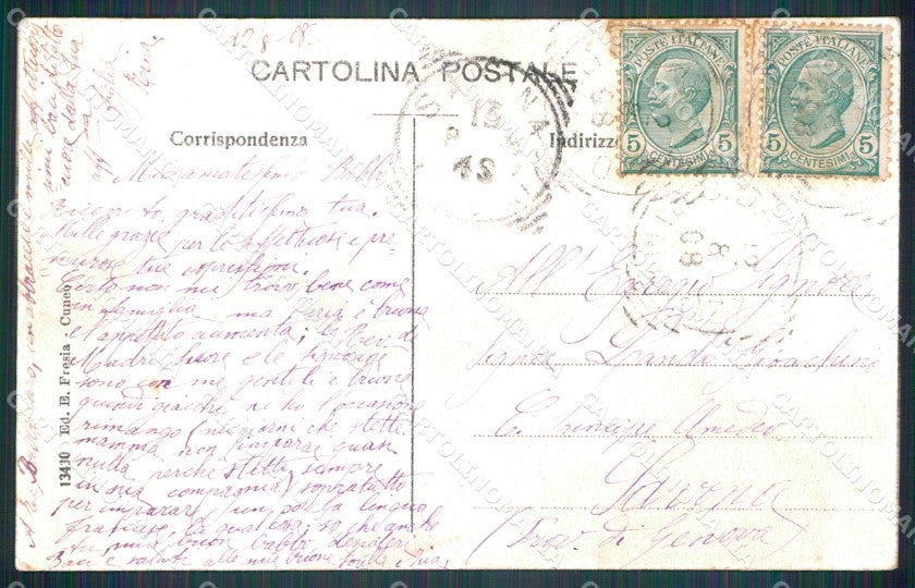 Cuneo Tenda Valle Roia San Dalmazzo Convento cartolina MT6823 – retro
