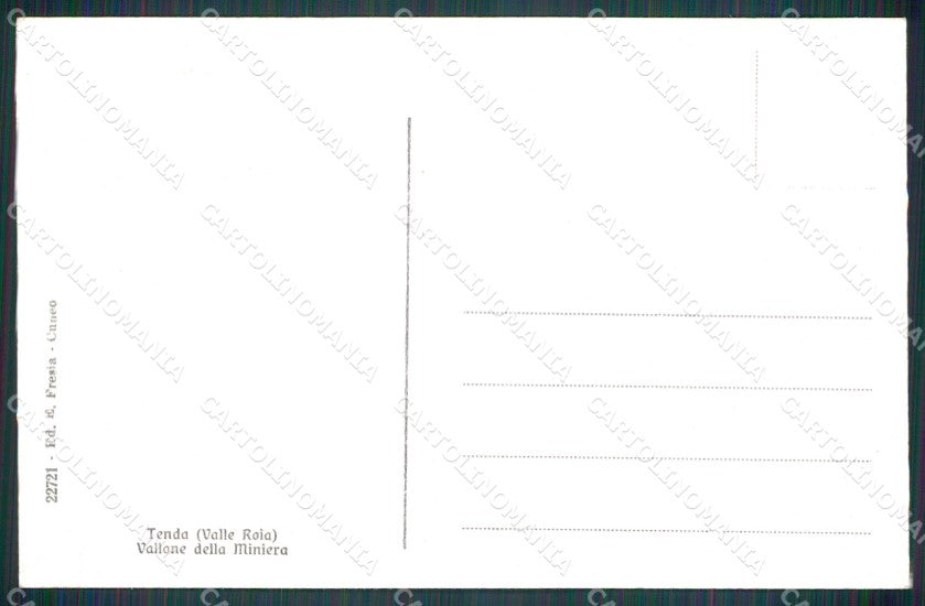 Cuneo Tenda Valle Roia Vallone della Miniera cartolina MT6832 – retro