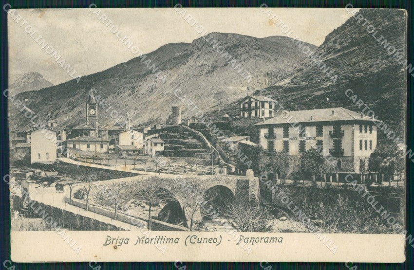 Cuneo Briga Marittima Panorama TRACCE UMIDO cartolina MT6860 – fronte