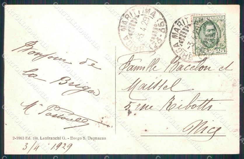 Cuneo Briga Marittima cartolina MT6864 – retro