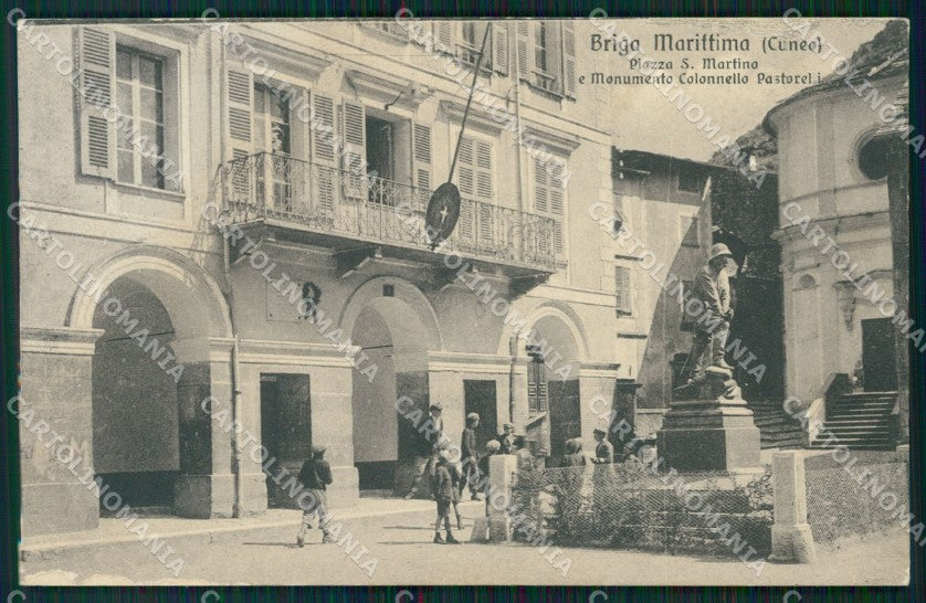 Cuneo Briga Marittima Piazza San Martino ABRASA cartolina MT6867 – fronte