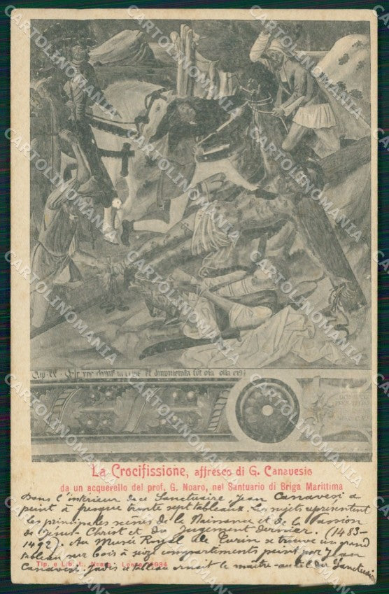 Cuneo Briga Marittima Santuario Affresco Canavesio cartolina MT6874 – fronte