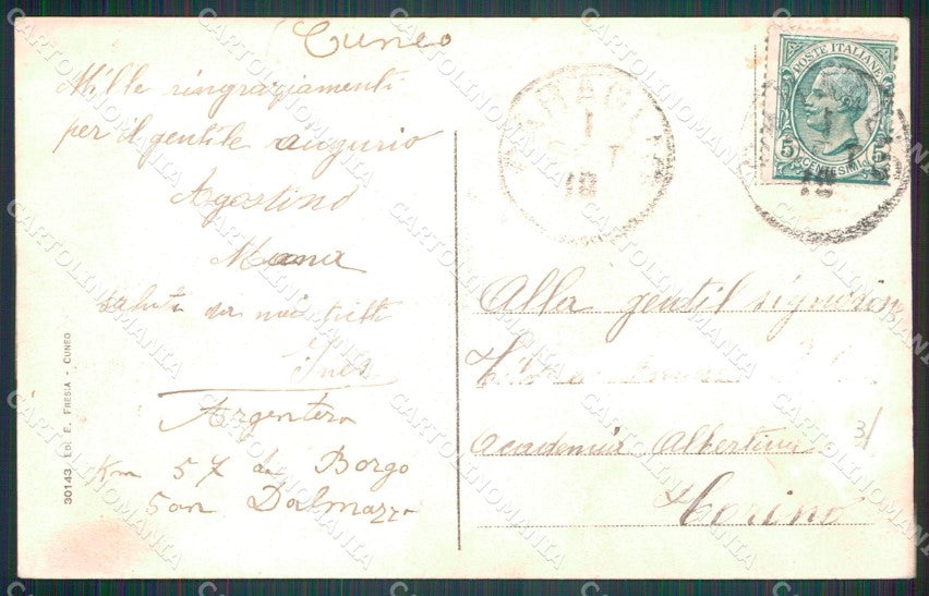 Cuneo Argentera Valle Stura Lago della Maddalena cartolina MT6883 – retro