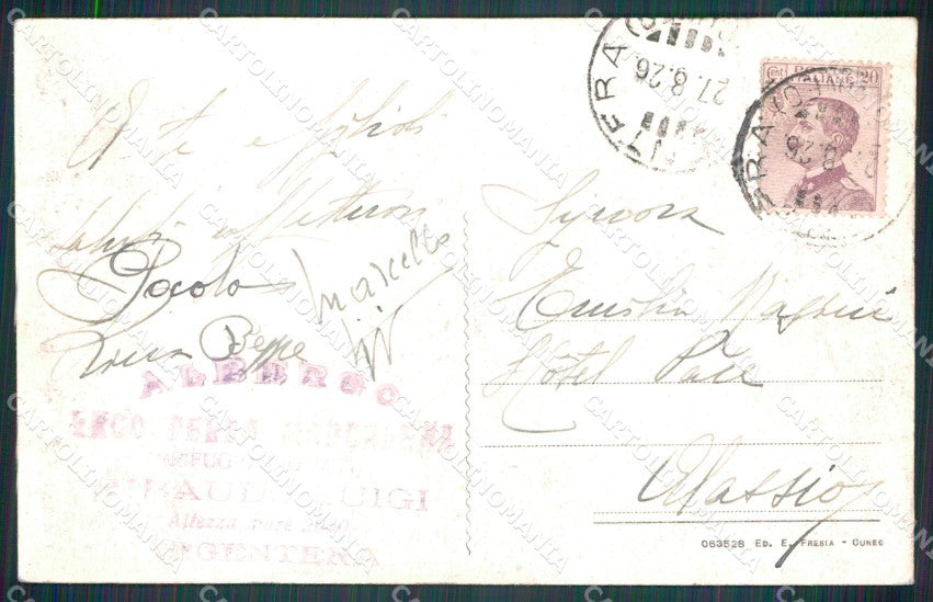Cuneo Argentera Valle Stura Lago della Maddalena cartolina MT6889 – retro