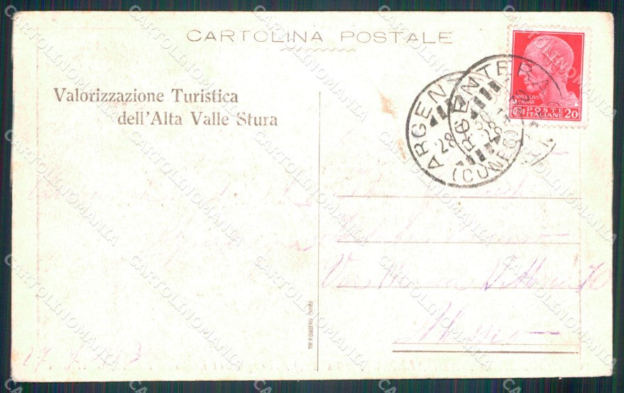 Cuneo Colle della Maddalena Albergo del Lago cartolina MT6890 – retro