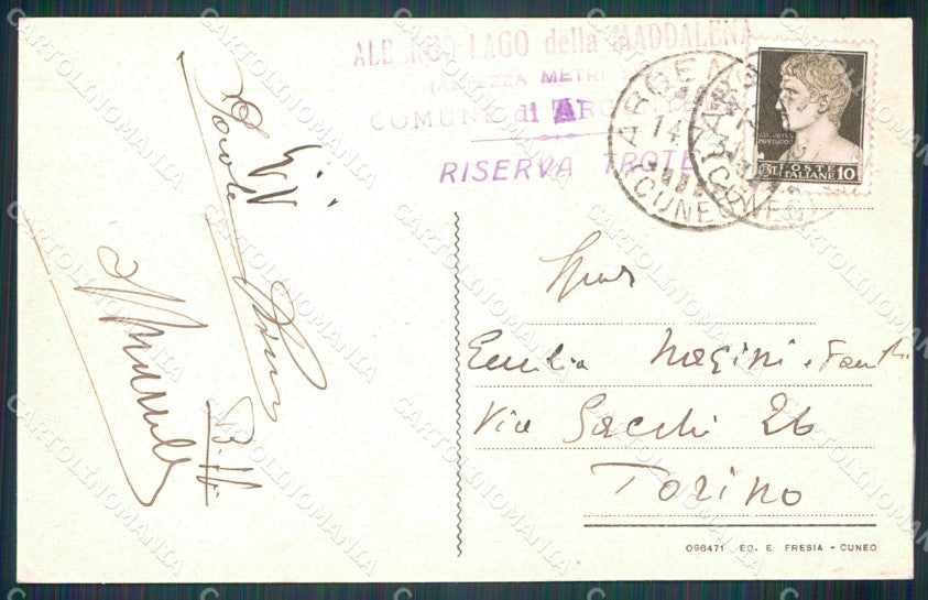 Cuneo Argentera Valle Stura Lago della Maddalena cartolina MT6892 – retro