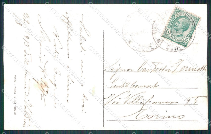 Cuneo Valle Stura Vinadio Vallone Ischiator Lago Bianco cartolina MT6894 – retro