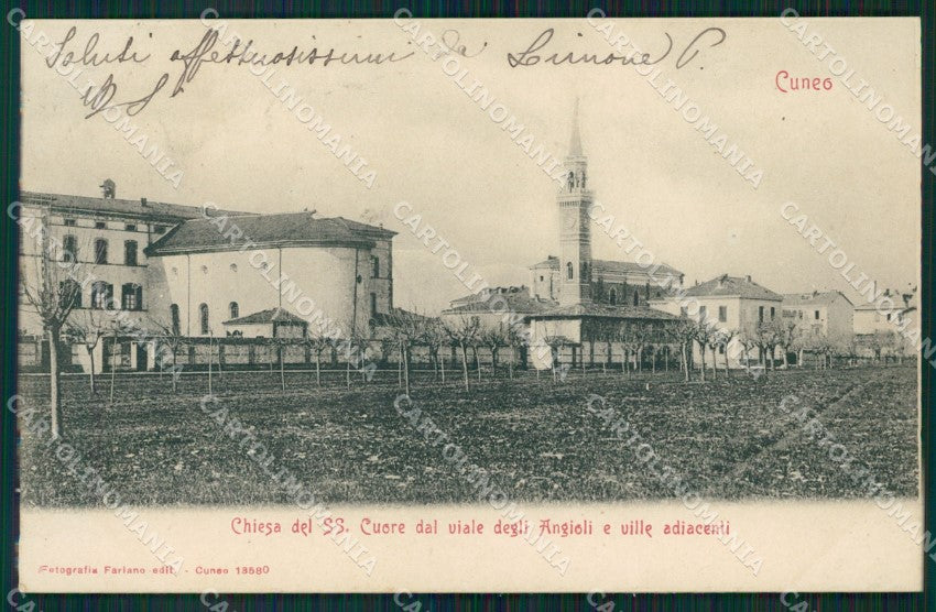 Cuneo città Viale degli Angeli cartolina MT6898 – fronte