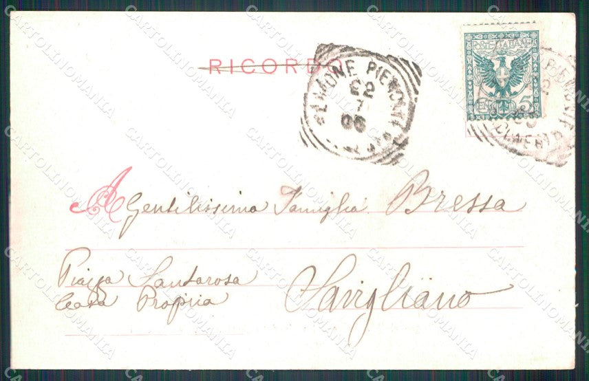 Cuneo città Viale degli Angeli cartolina MT6898 – retro