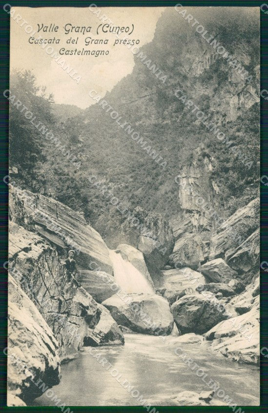 Cuneo Castelmagno Cascata del Grana SCOLLATA cartolina MT6900 – fronte