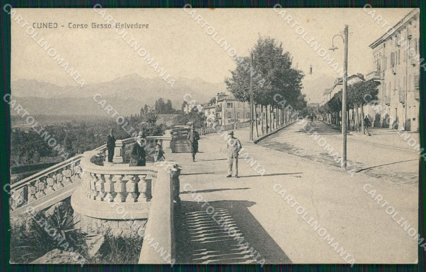 Cuneo città Corso Gesso cartolina MT6903 – fronte
