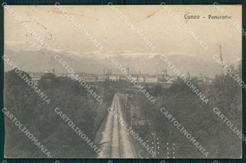 Cuneo città Panorama PIEGA cartolina MT6910 – fronte