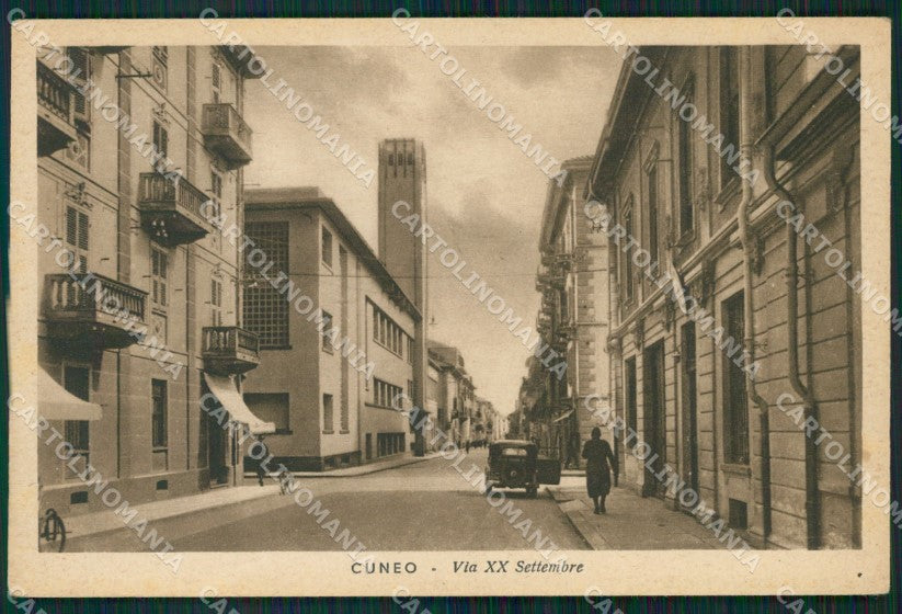 Cuneo città Via XX Settembre cartolina MT6912 – fronte