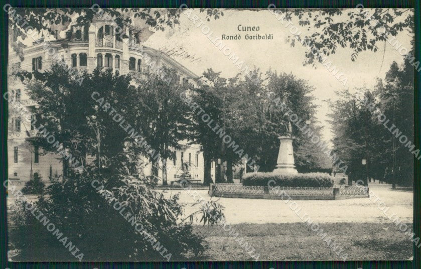 Cuneo città Rondò Garibaldi cartolina MT6914 – fronte