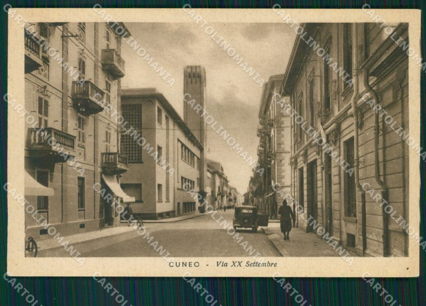 Cuneo città Via XX Settembre cartolina MT6920 – fronte