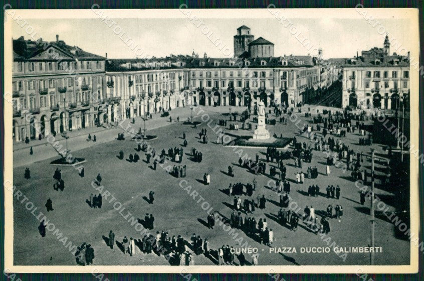 Cuneo città Piazza Duccio Galimberti Foto cartolina MT6924 – fronte