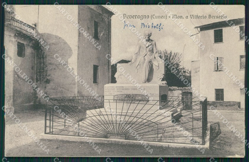 Cuneo Peveragno Monumento Bersezio cartolina MT6932 – fronte