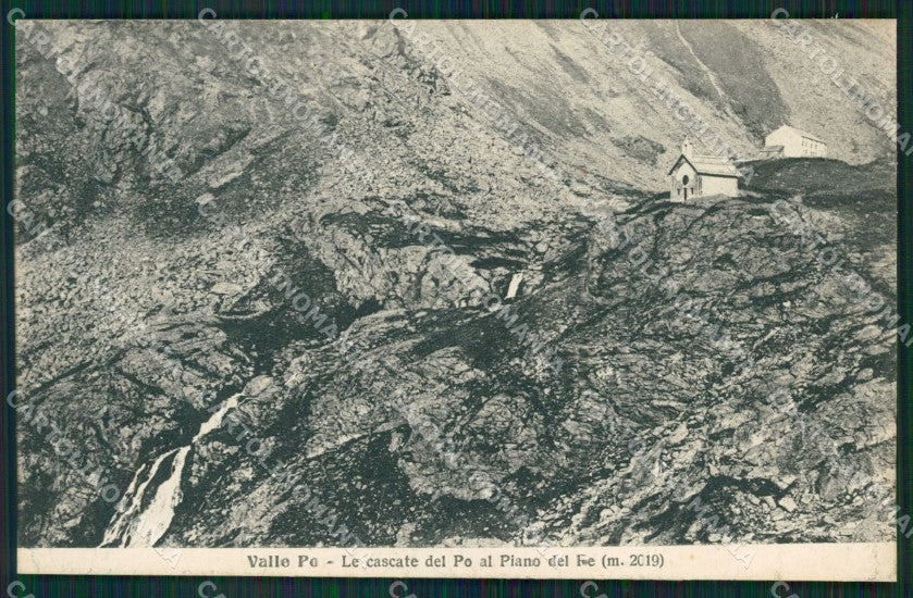 Cuneo Valle Po Cascate Piano del Re Crissolo TRACCE UMIDO cartolina MT6945 – fronte