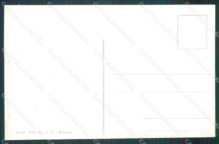 Cuneo Valle Po Cascate Piano del Re Crissolo TRACCE UMIDO cartolina MT6945 – retro