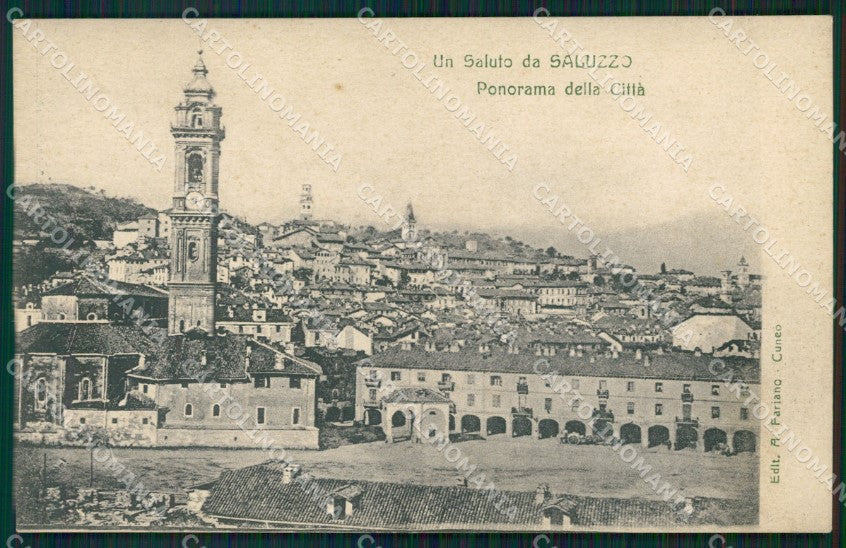 Cuneo Saluzzo Panorama cartolina MT6953 – fronte