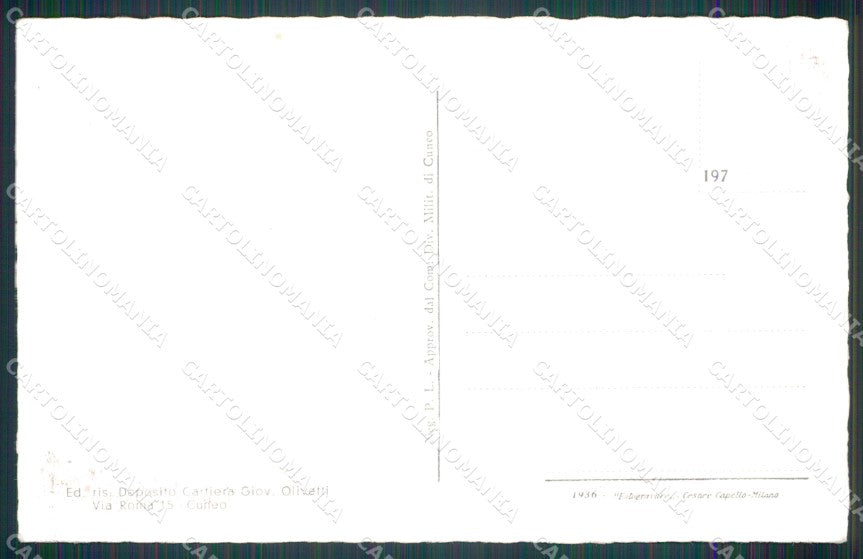 Cuneo San Pietro Monterosso Saretto cartolina MT6977 – retro